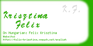 krisztina felix business card